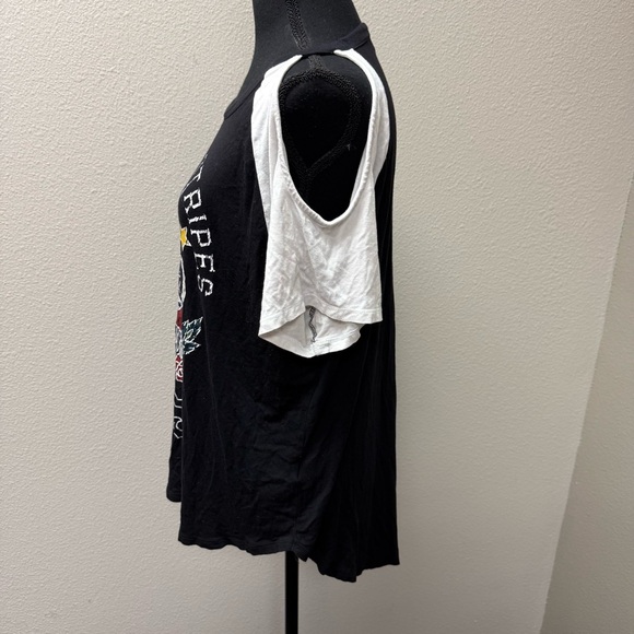 Rock & Republic Americana Eagle Graphic Raglan Tee Black White USA Stars XL - Picture 4 of 9